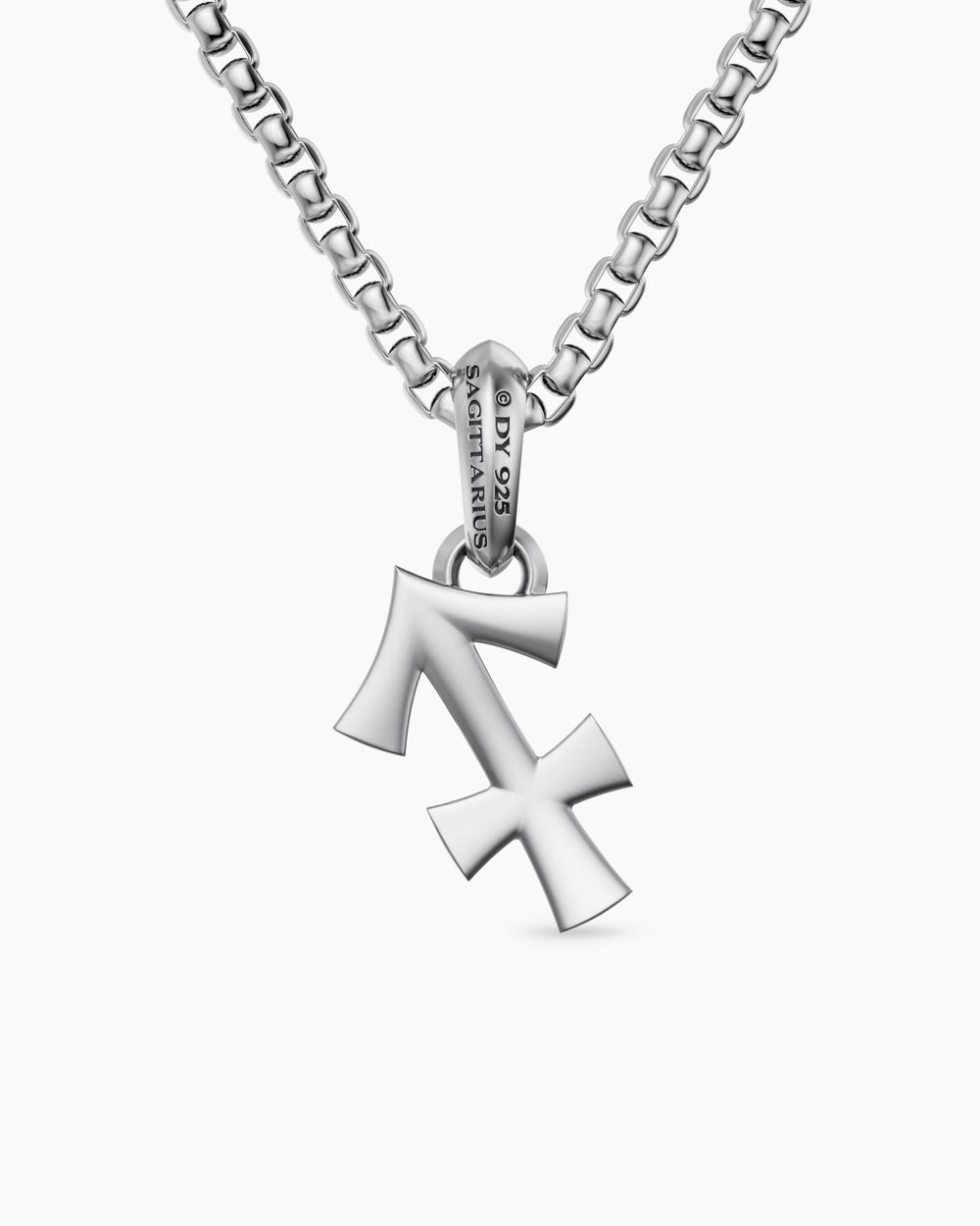 Mens Sagittarius Amulet in Sterling Silver, 19.6mm