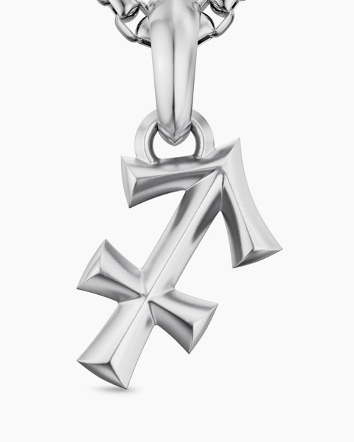 Mens Sagittarius Amulet in Sterling Silver, 19.6mm