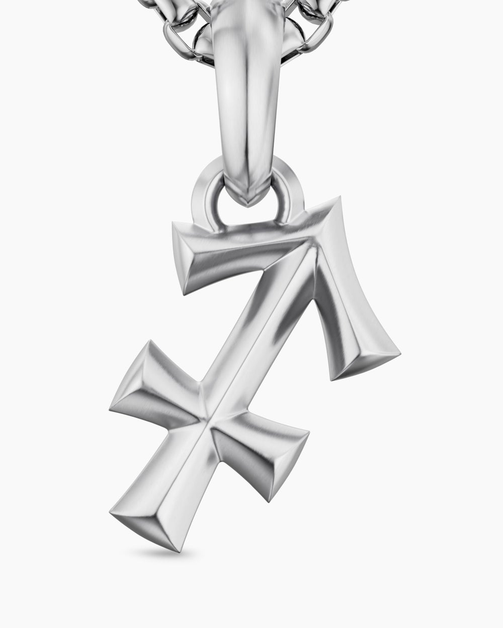 Mens Sagittarius Amulet in Sterling Silver, 19.6mm