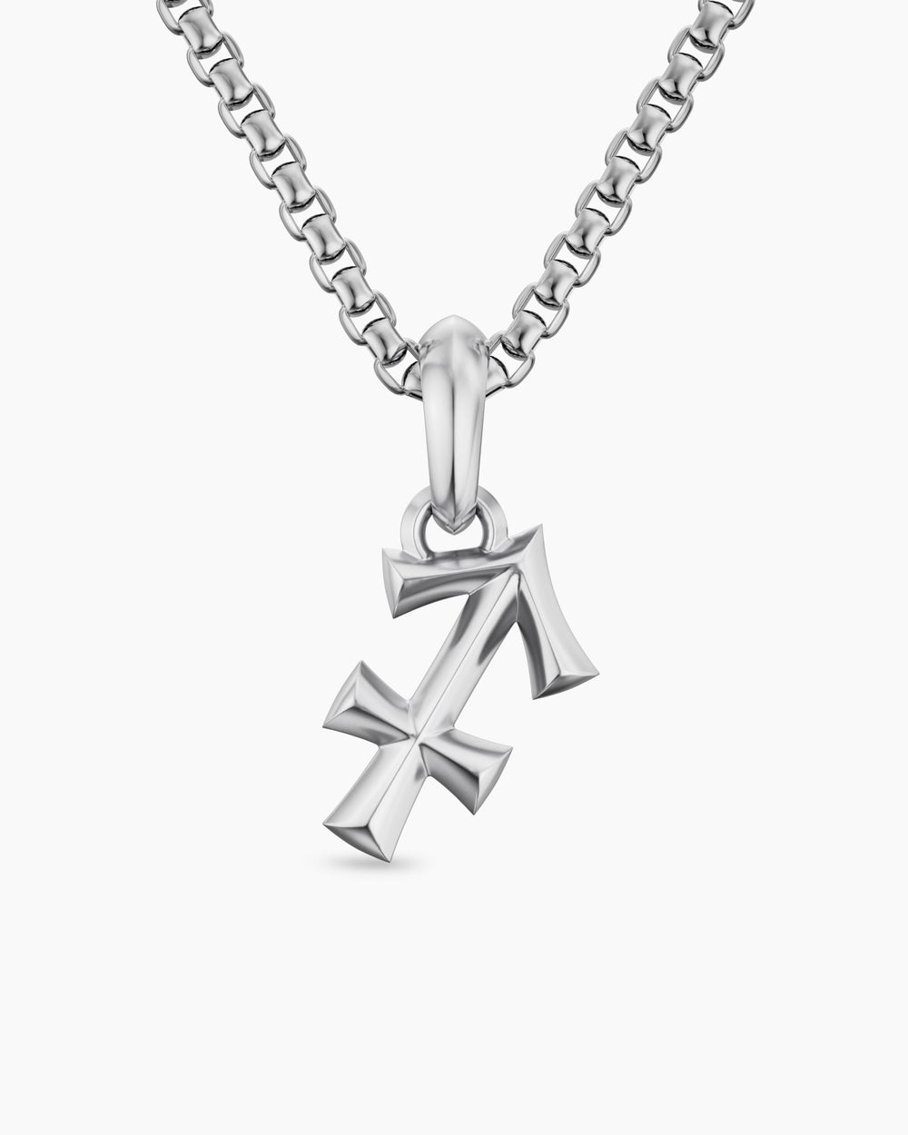 Mens Sagittarius Amulet in Sterling Silver, 19.6mm