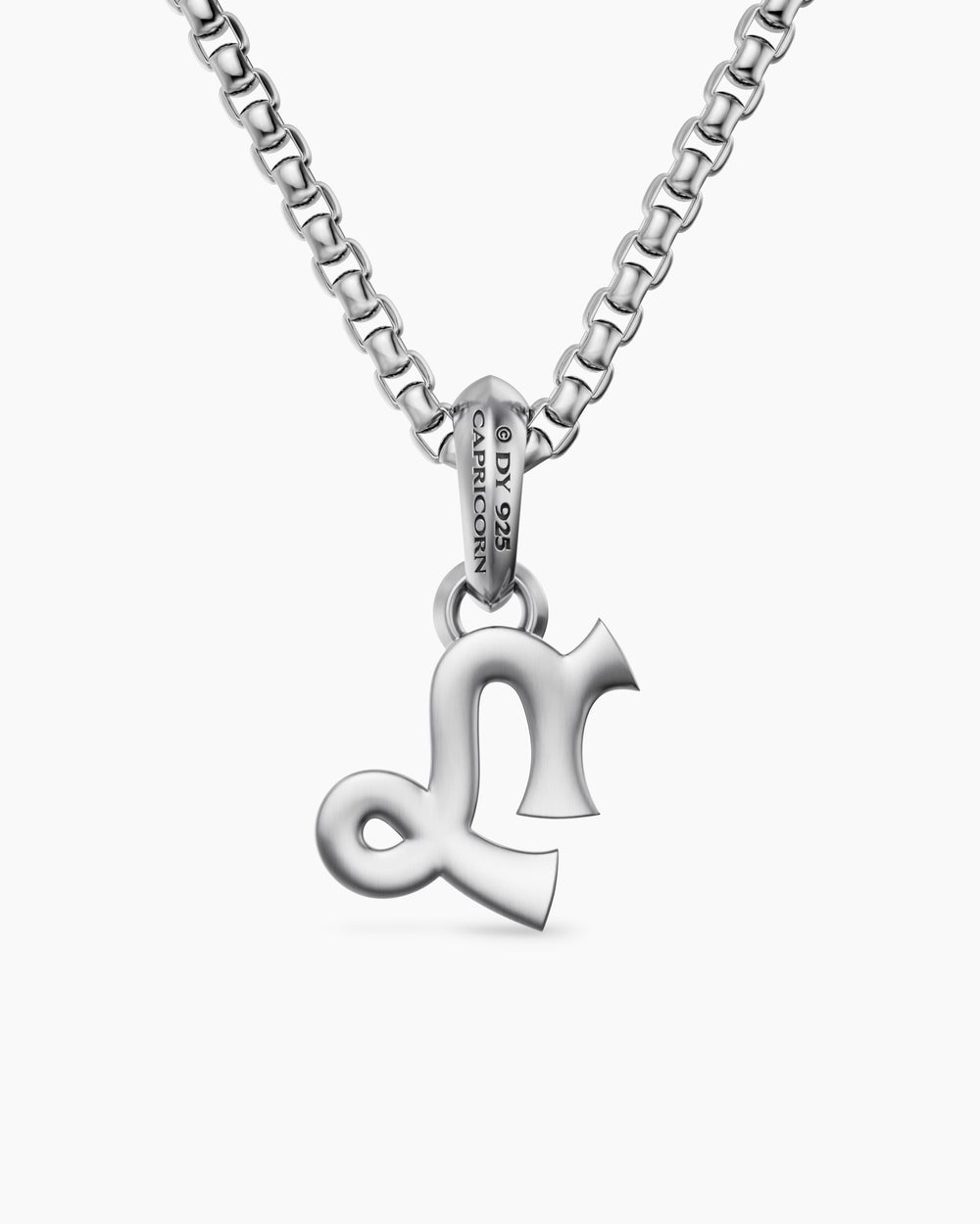 Mens Capricorn Amulet in Sterling Silver, 17.8mm