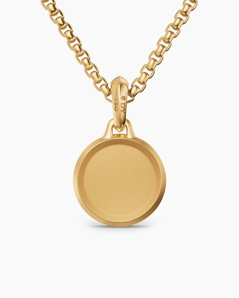 Mens St. Christopher Amulet in 18K Yellow Gold, 21.2mm