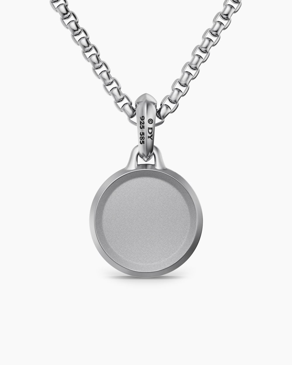 Mens St. Christopher Amulet in Sterling Silver with 14K Yellow Gold, 21.2mm