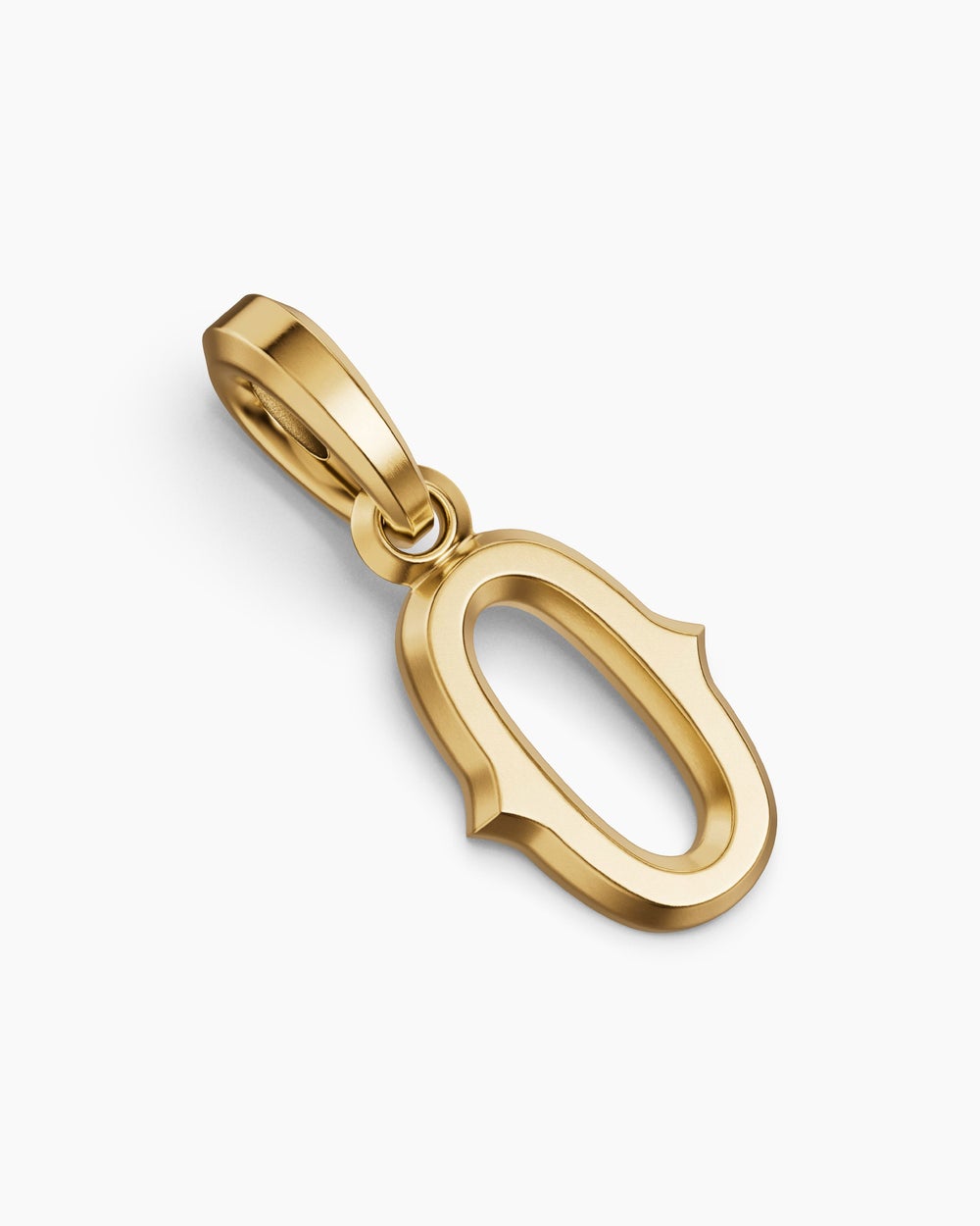 Mens Number Zero Amulet in 18K Yellow Gold, 14.8mm