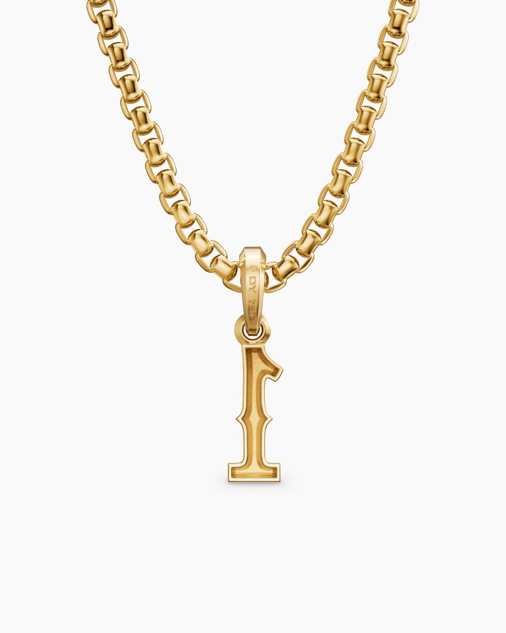 Mens Number One Amulet in 18K Yellow Gold, 14.8mm