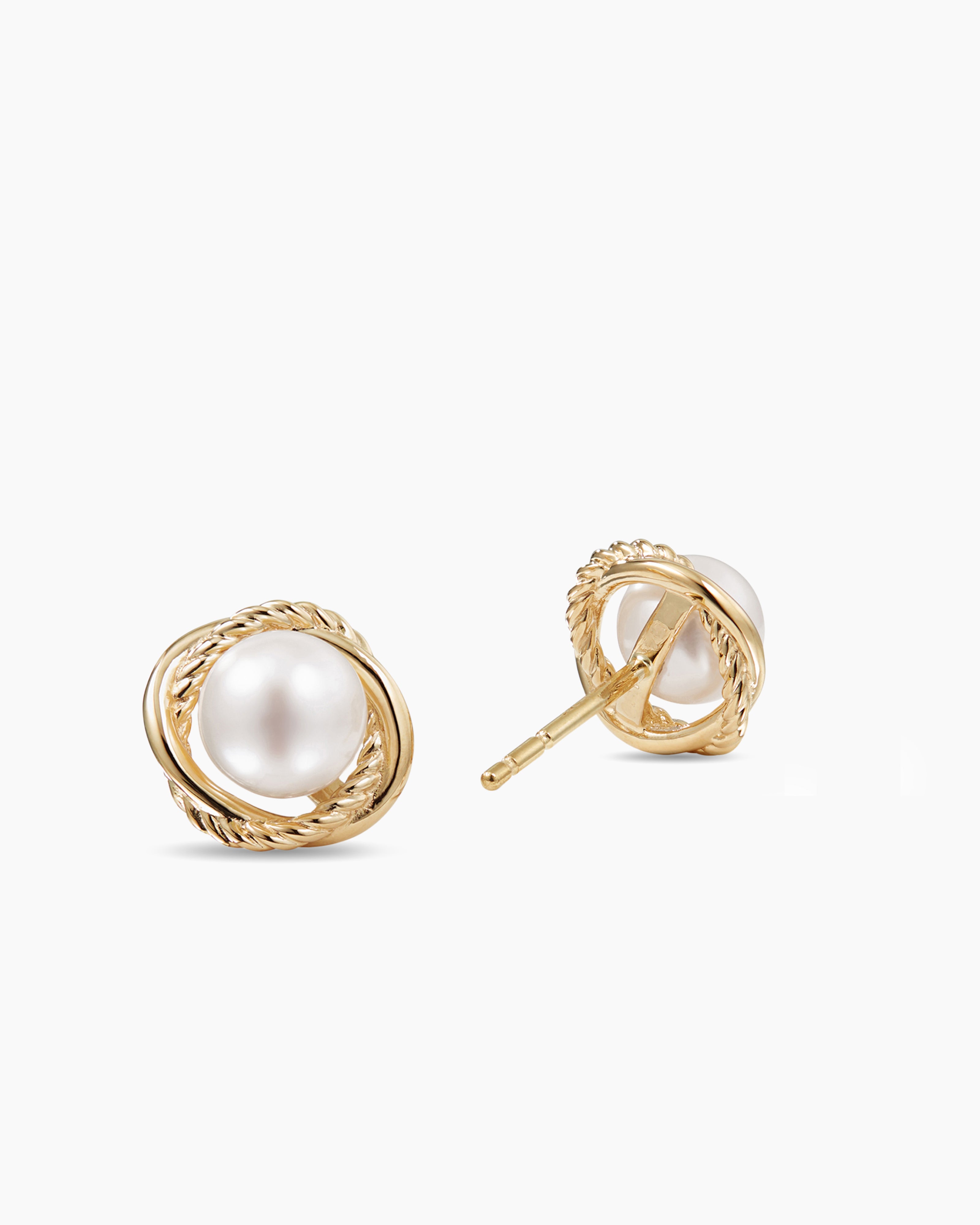14k Yellow Gold Polished Infinity Shape Drop Earrings - Zawadee