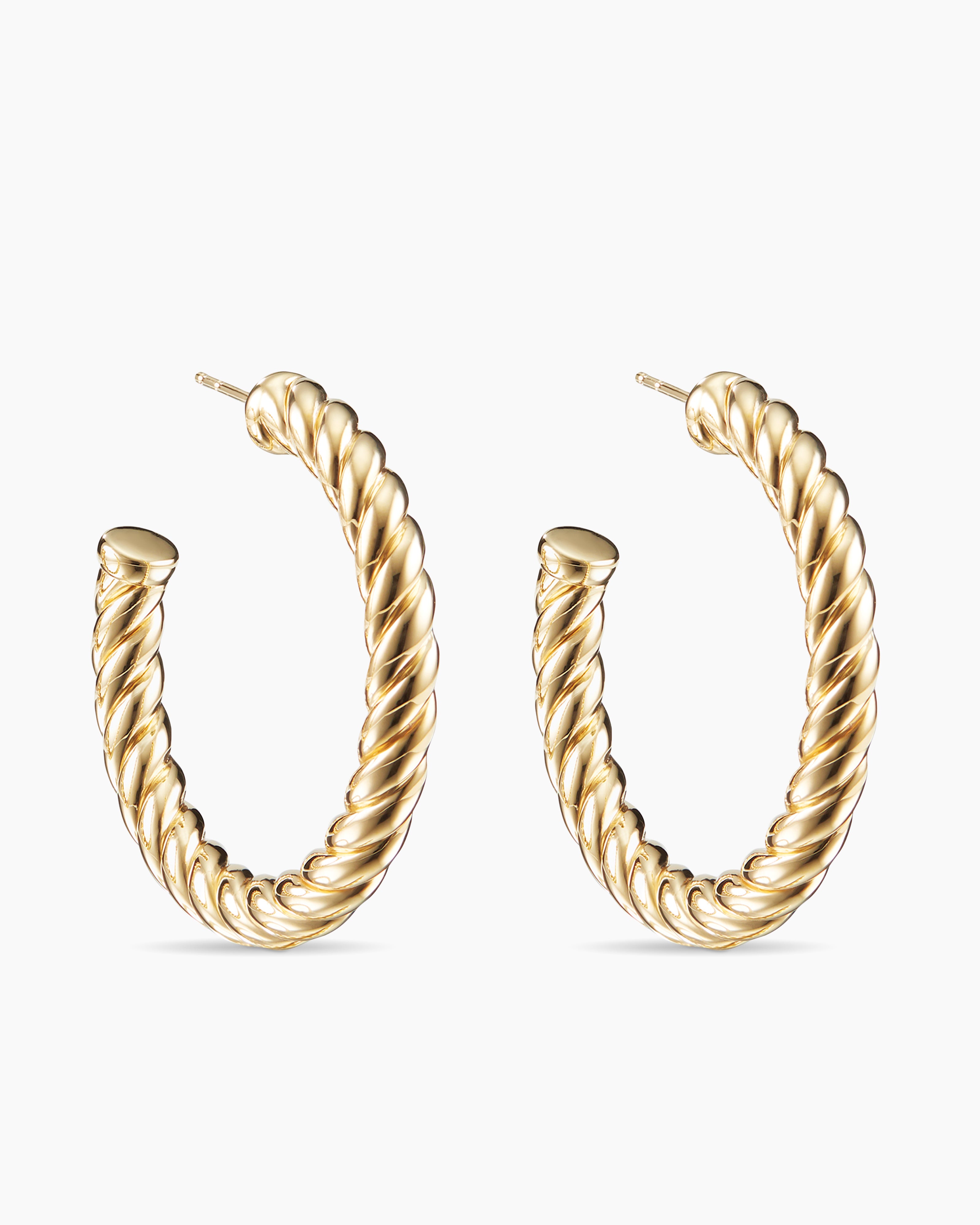 Twisted Hoop Earrings - Paris Small