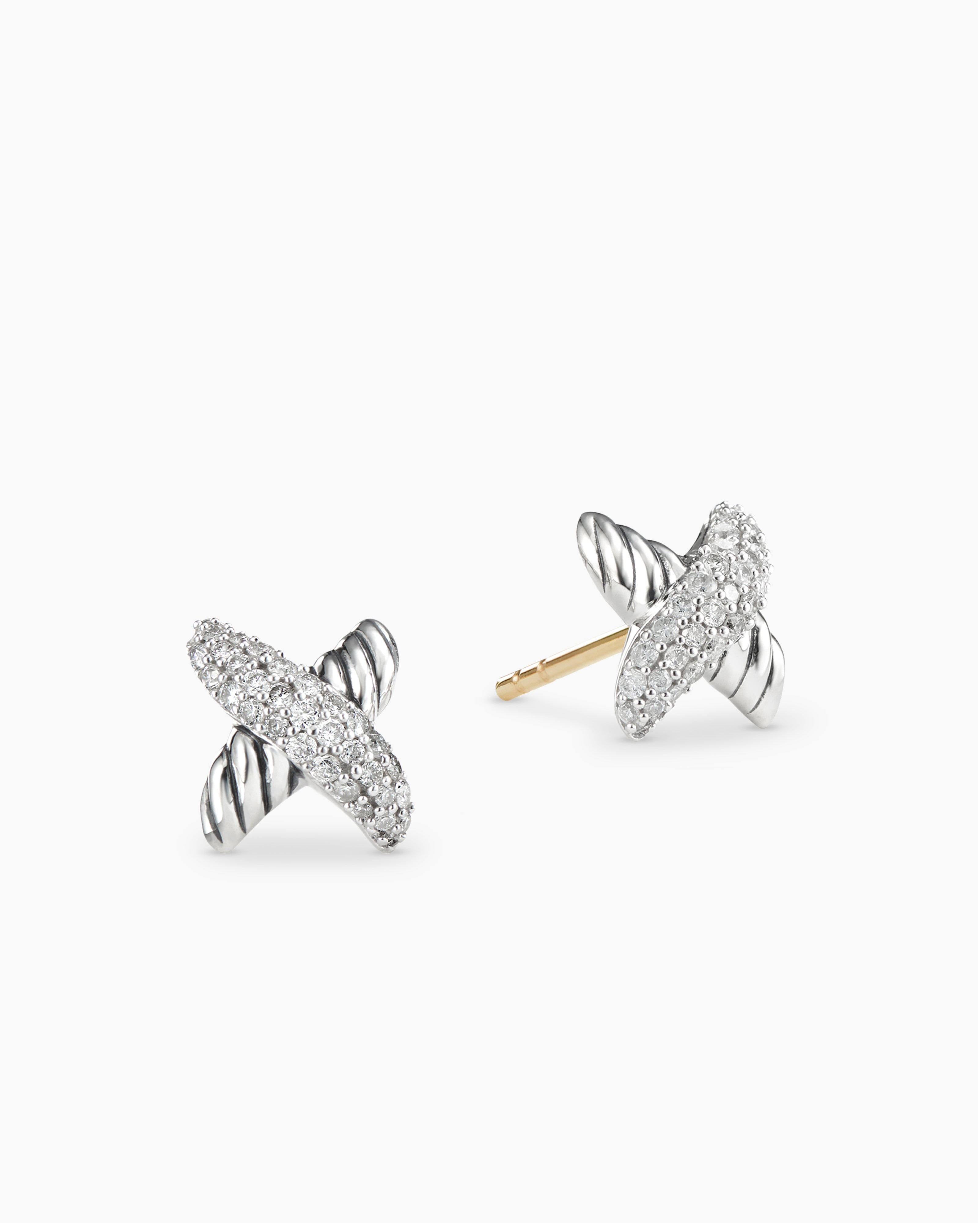 Stylish Silver Triple Line Stud Earrings The ICONIC