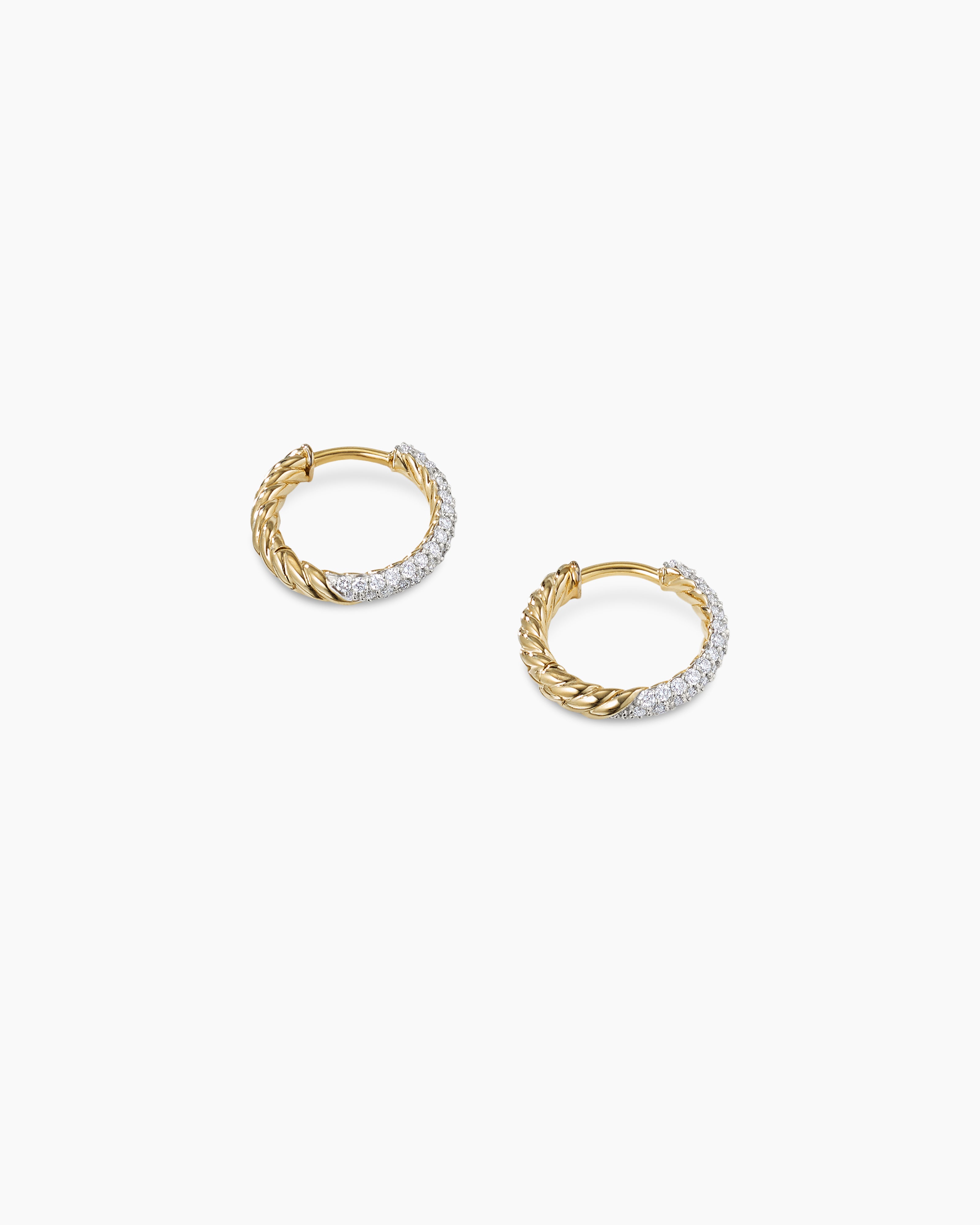 Pavé Hoop Earrings in 18K Yellow Gold with Diamonds, 50.3mm | David Yurman  Canada