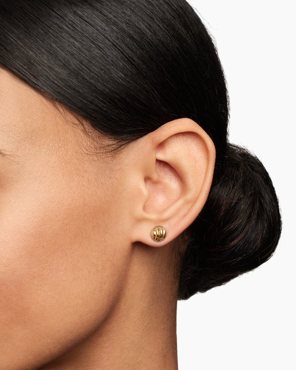 Clous d’oreilles Sculpted Cable en or jaune 18 carats, 8 mm