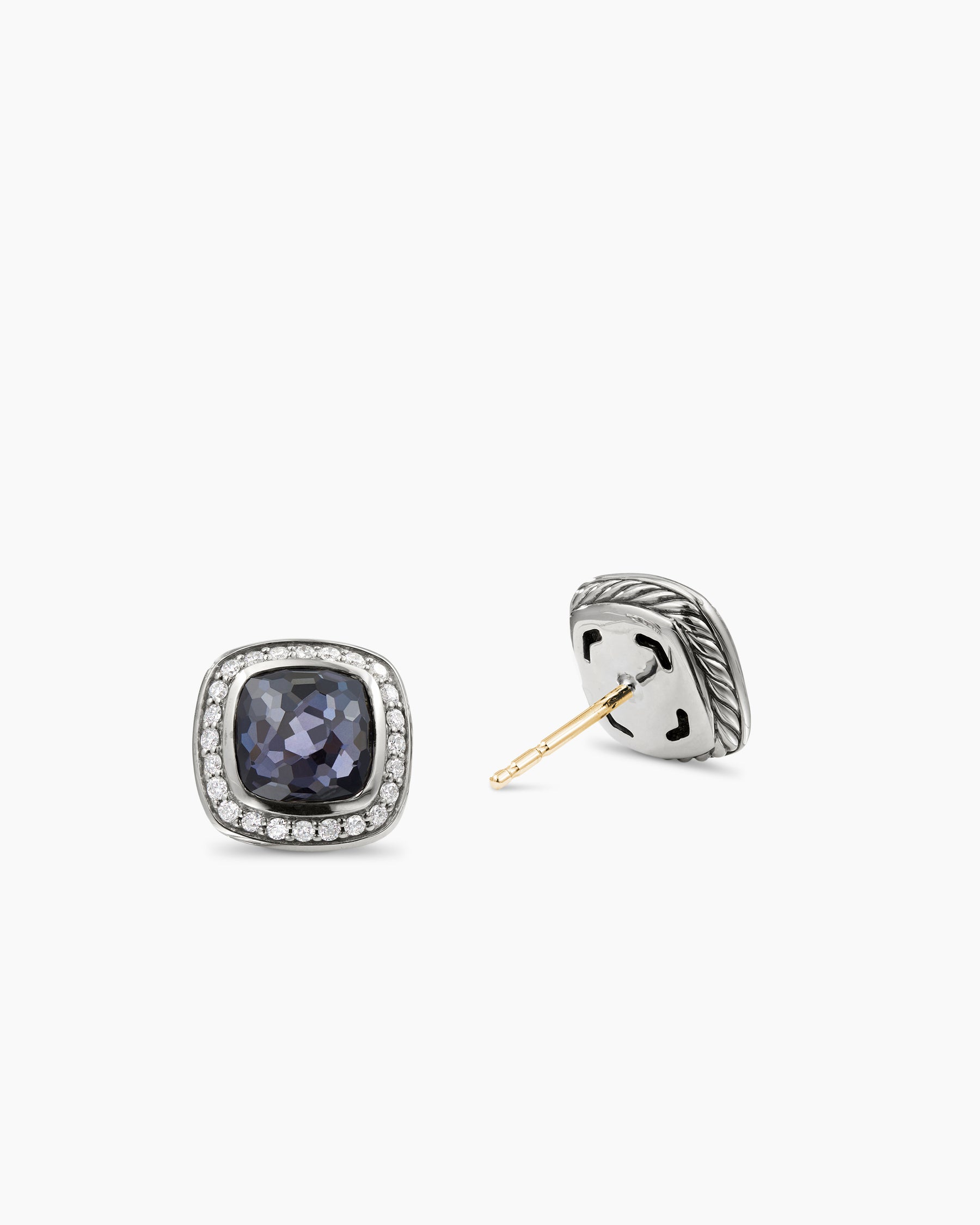 David Yurman Petite Albion Stud Earrings with Pavé Diamonds