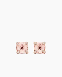 Chatelaine® Stud Earrings in 18K Yellow Gold with Amethyst and Diamonds, 8mm