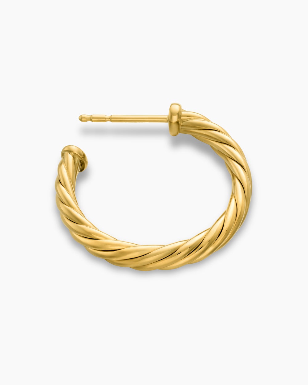 Womens Cablespira® Hoop Earrings in 18K Yellow Gold, 3/4in