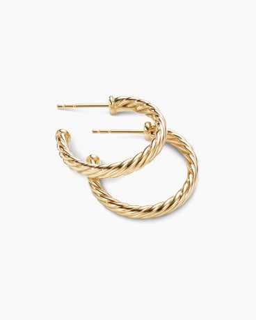 Cablespira® Hoop Earrings in 18K Yellow Gold, 3/4in