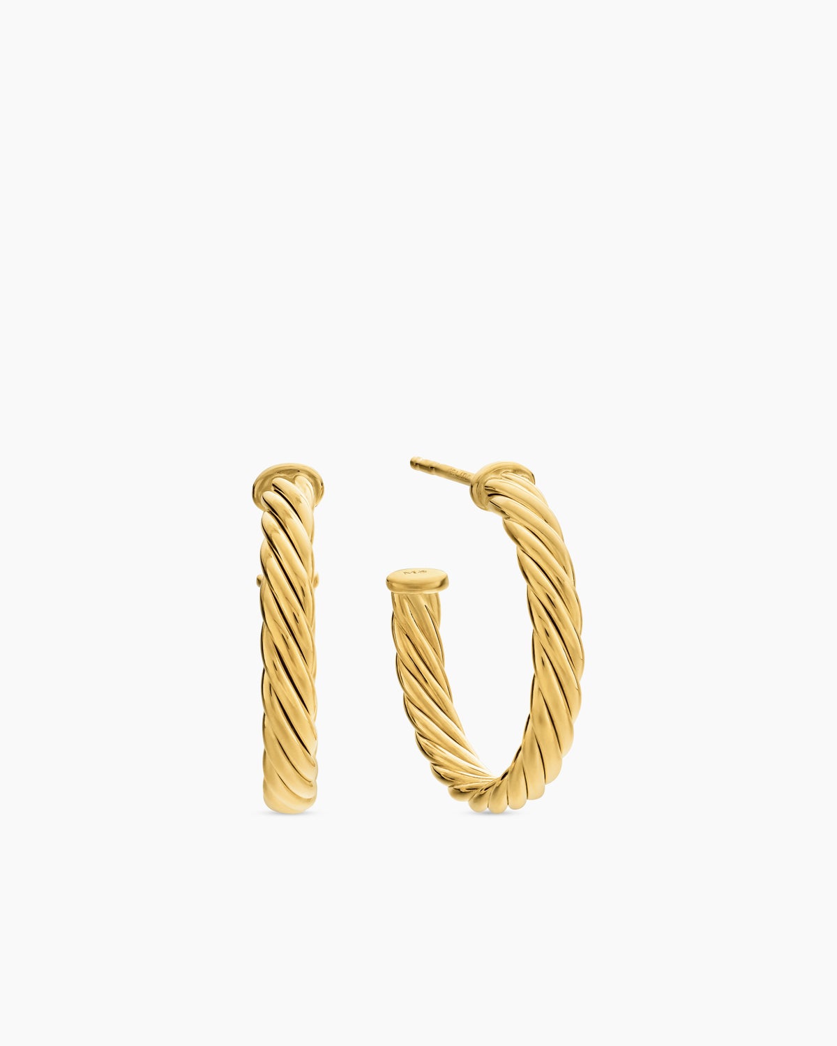 Cablespira Hoop Earrings 3/4in
