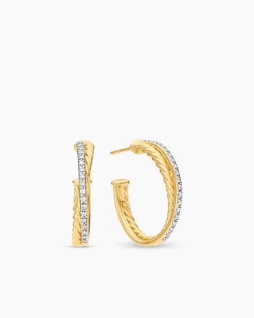 Louis Dell'olio Bronze Polished Curb Link Hoop arrings ,Yellow