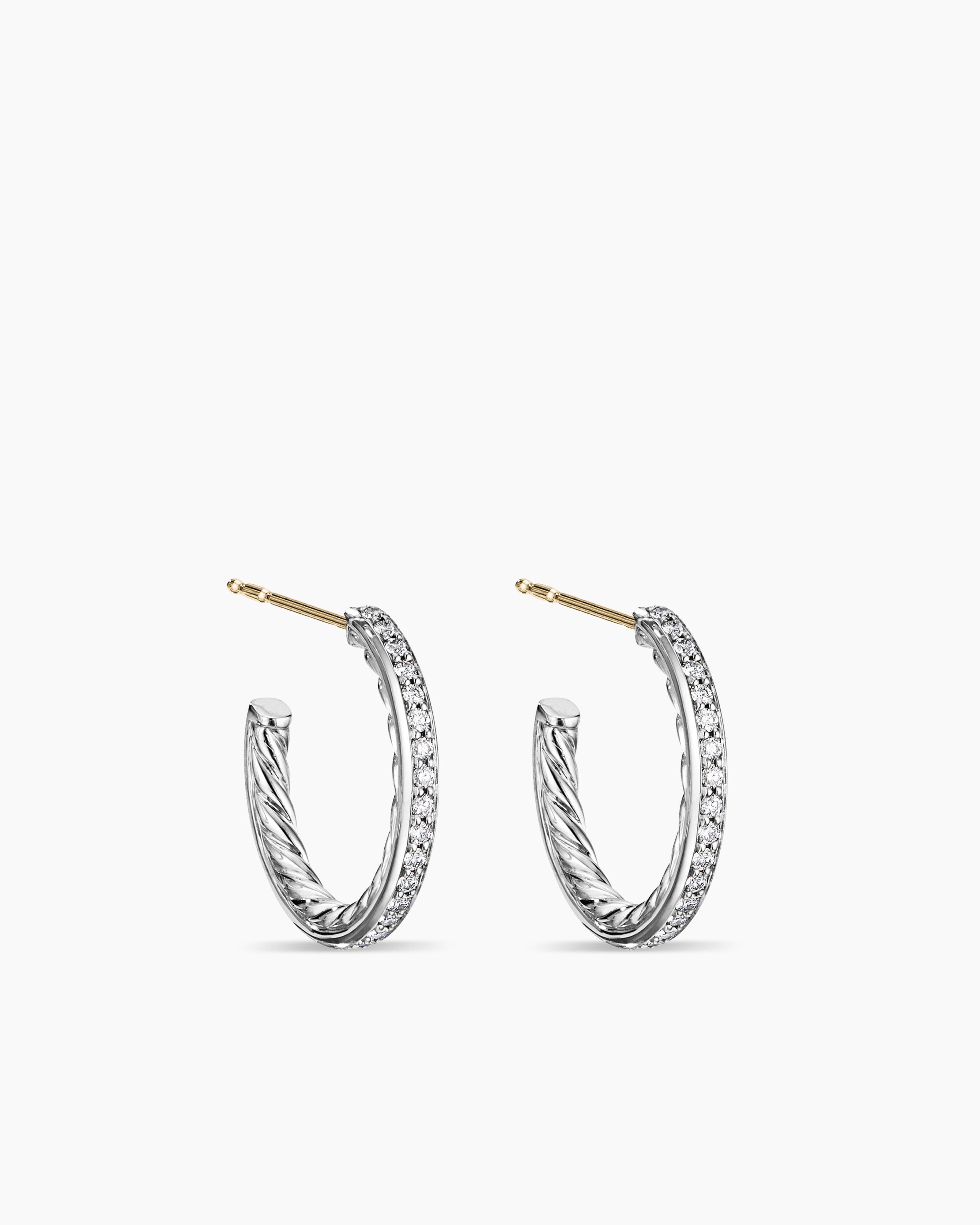 925 Silver Jewelry | 12mm Silver Bali Hoop Earrings - 9654