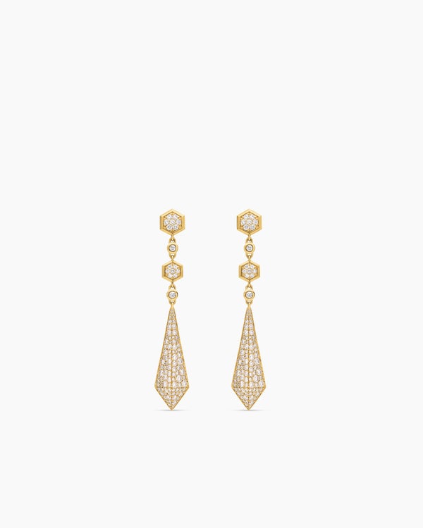 Modern Renaissance® Drop Earrings in 18K Yellow Gold with Diamonds, 30mm