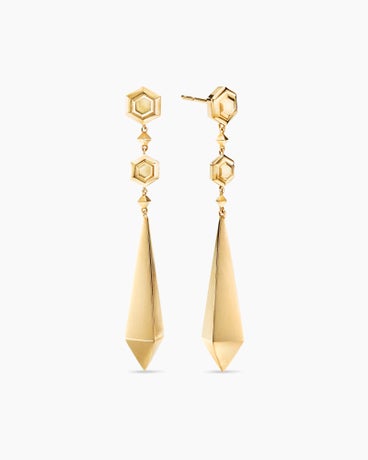 Modern Renaissance Drop Earrings in 18K Yellow Gold, 53mm
