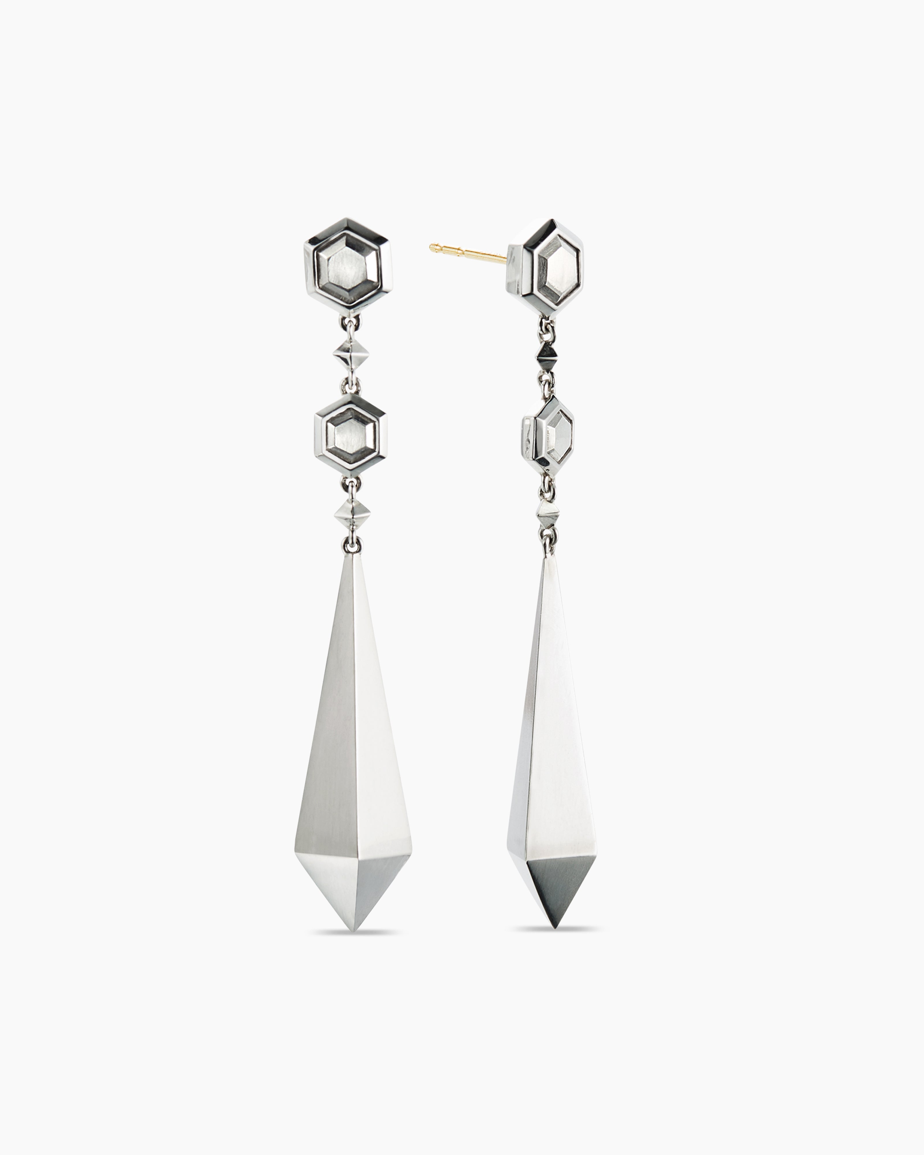 Sterling Silver Sweet Pea Dangle Earrings - Modern Botanical Earrings –  Mark Poulin Jewelry