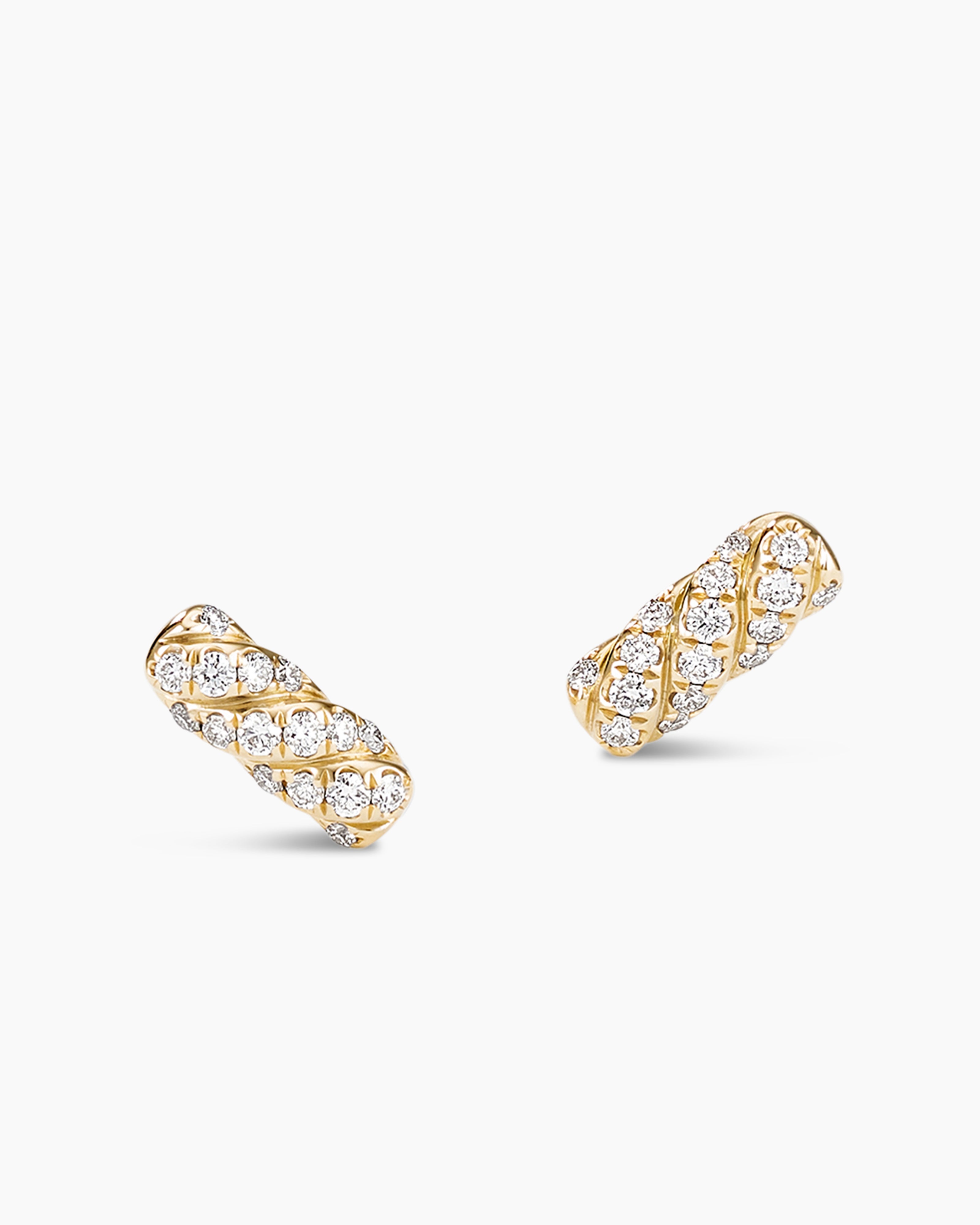 14K Gold Diamond Hoop Earring 66443: buy online in NYC. Best price at  TRAXNYC.
