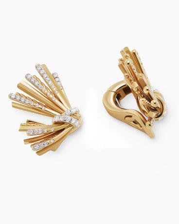 Angelika™ Flair Earrings in 18K Yellow Gold with Diamonds, 26mm