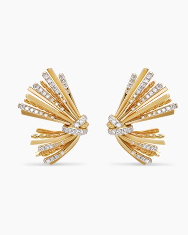 Angelika™ Flair Earrings in 18K Yellow Gold with Diamonds, 26mm