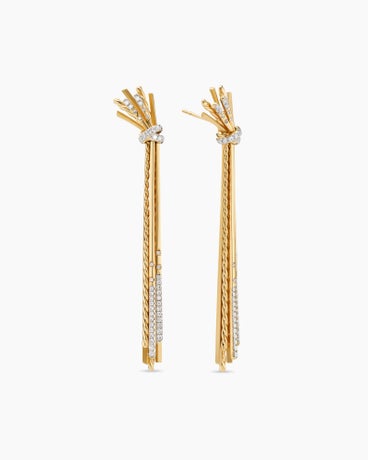 Angelika™ Drop Earrings in 18K Yellow Gold with Diamonds, 65mm