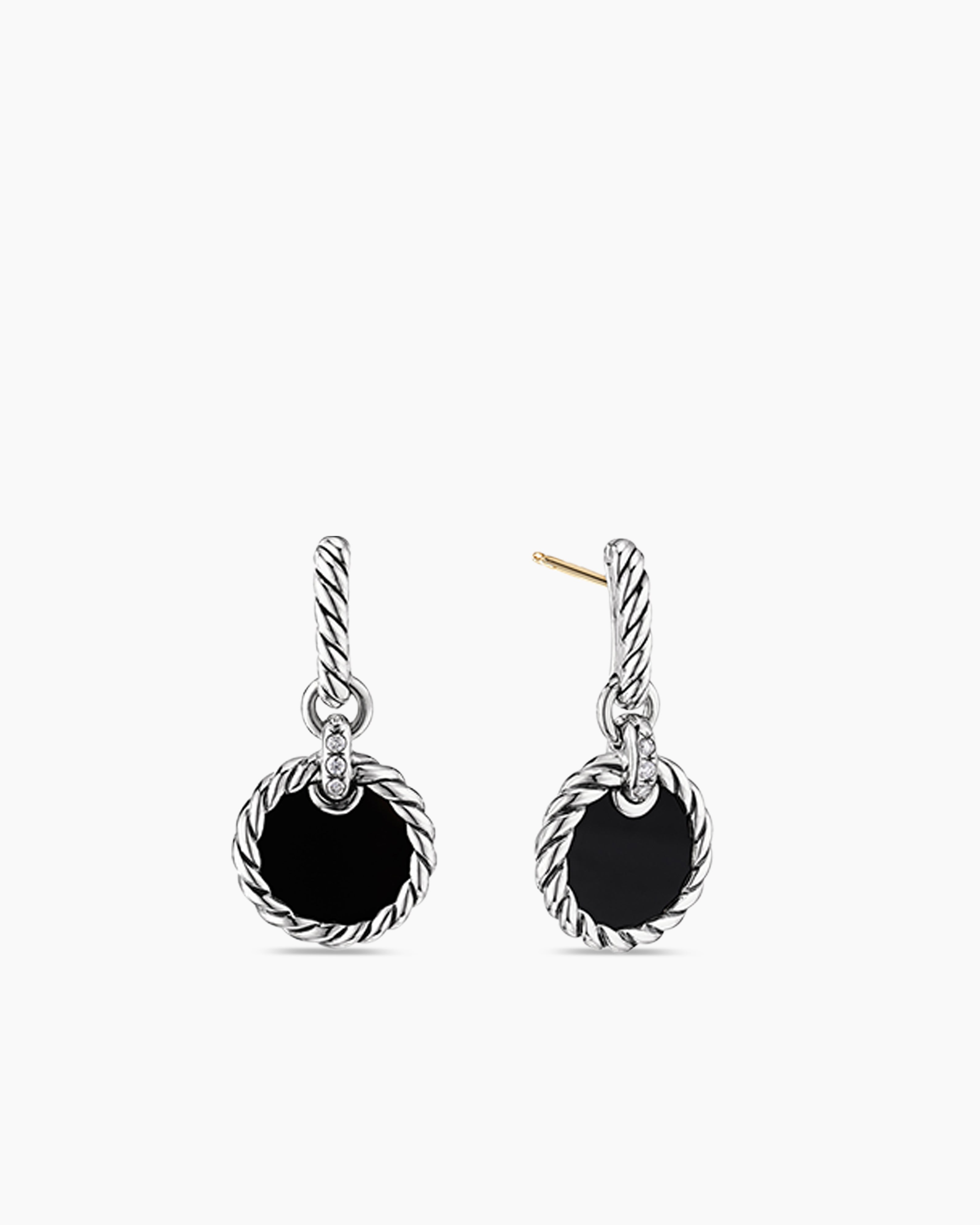 Buy EL REGALO Silver Toned & Black German Silver Floral Drop Earrings -  Earrings for Women 16770284 | Myntra