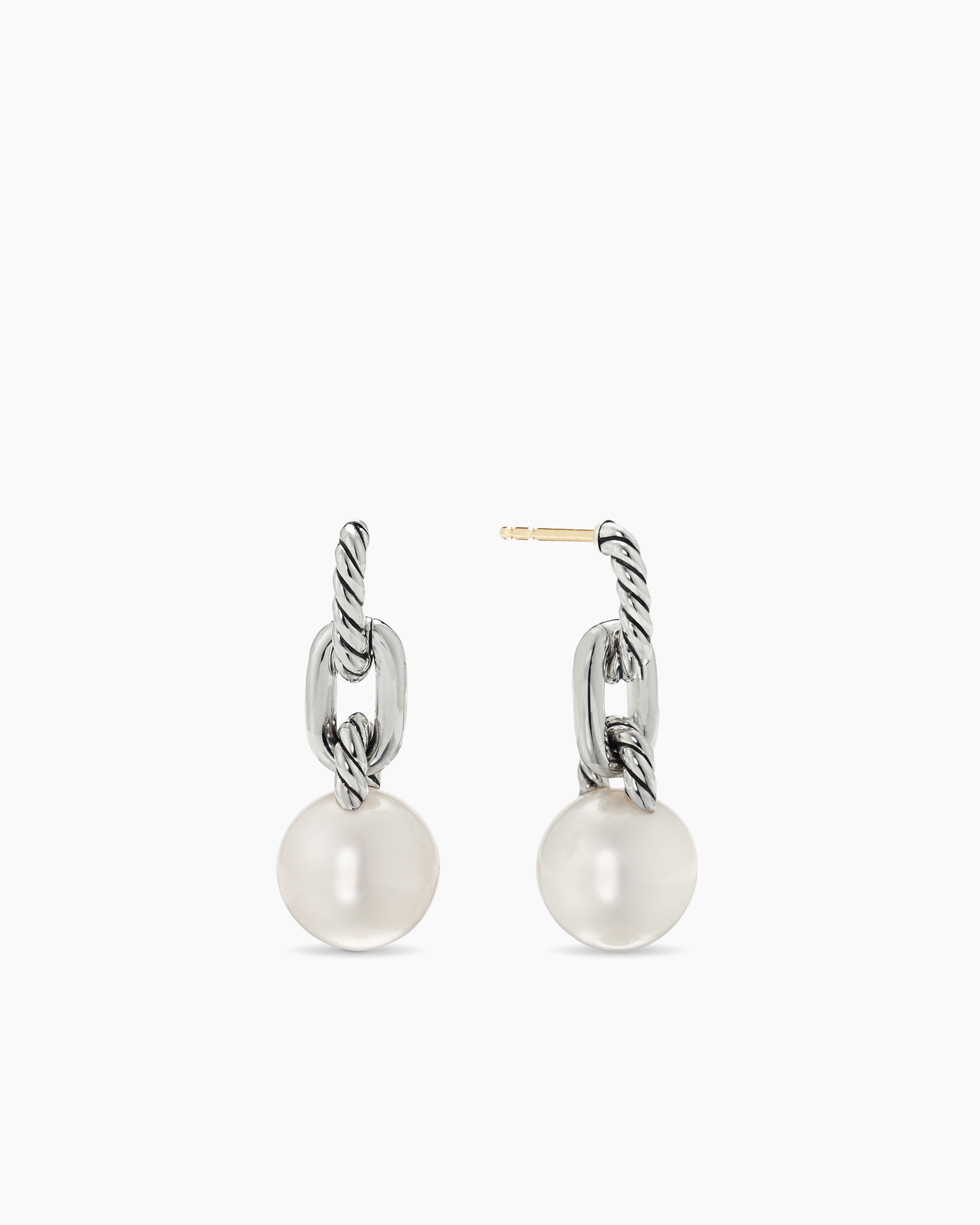 Renaissance Pearl Stud Earrings in 18K Yellow Gold with Pearls and  Diamonds, 16.5mm | David Yurman