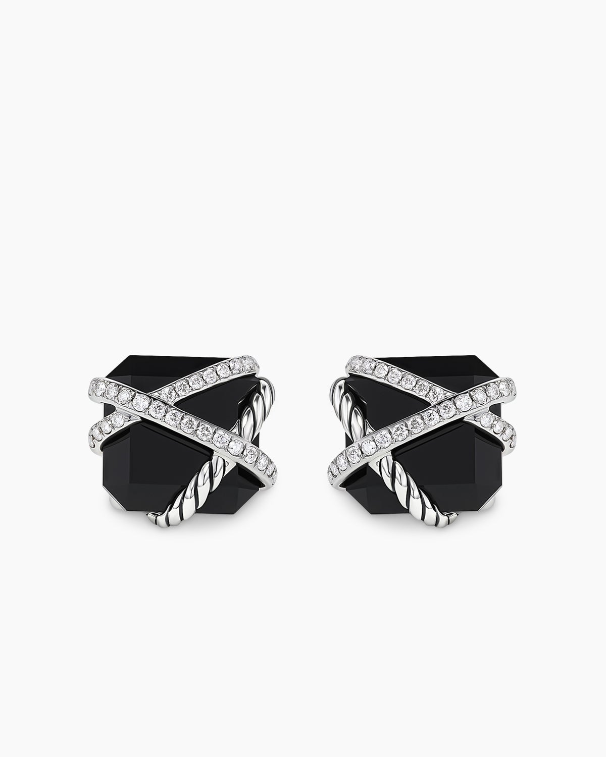 Cable Wrap Stud Earrings 12mm