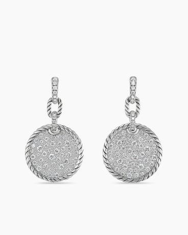 DY Elements® Convertible Drop Earrings in Sterling Silver with Diamonds, 38.3mm