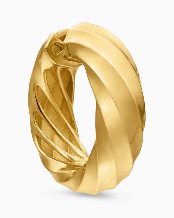 Cable Edge® Hoop Earrings in 18K Yellow Gold, 28.9mm