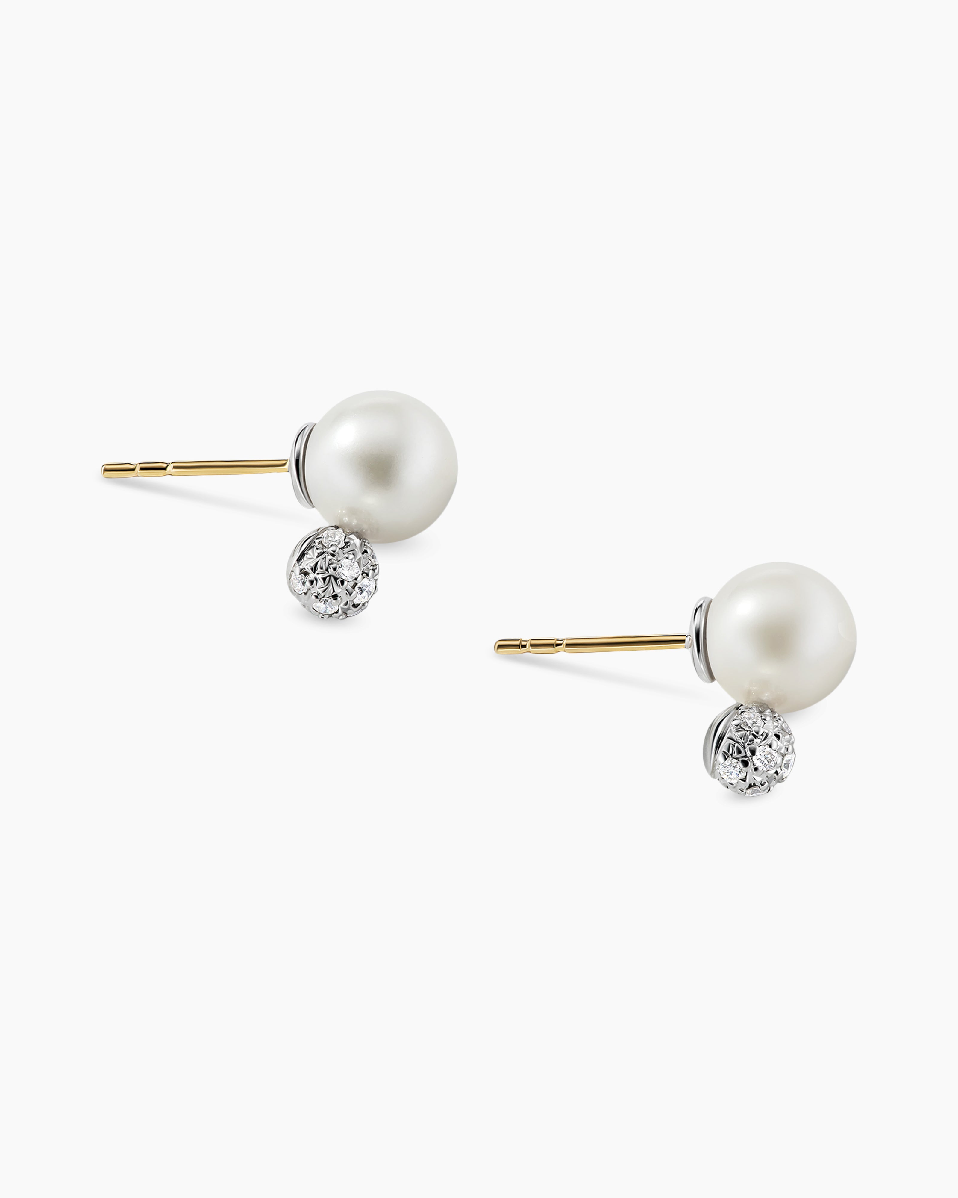 Pearl Pave Studs Earrings | Fashion Jewelry