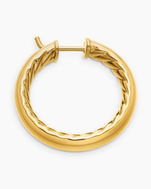 Womens DY Mercer® Hoop Earrings in 18K Yellow Gold, 25.4mm