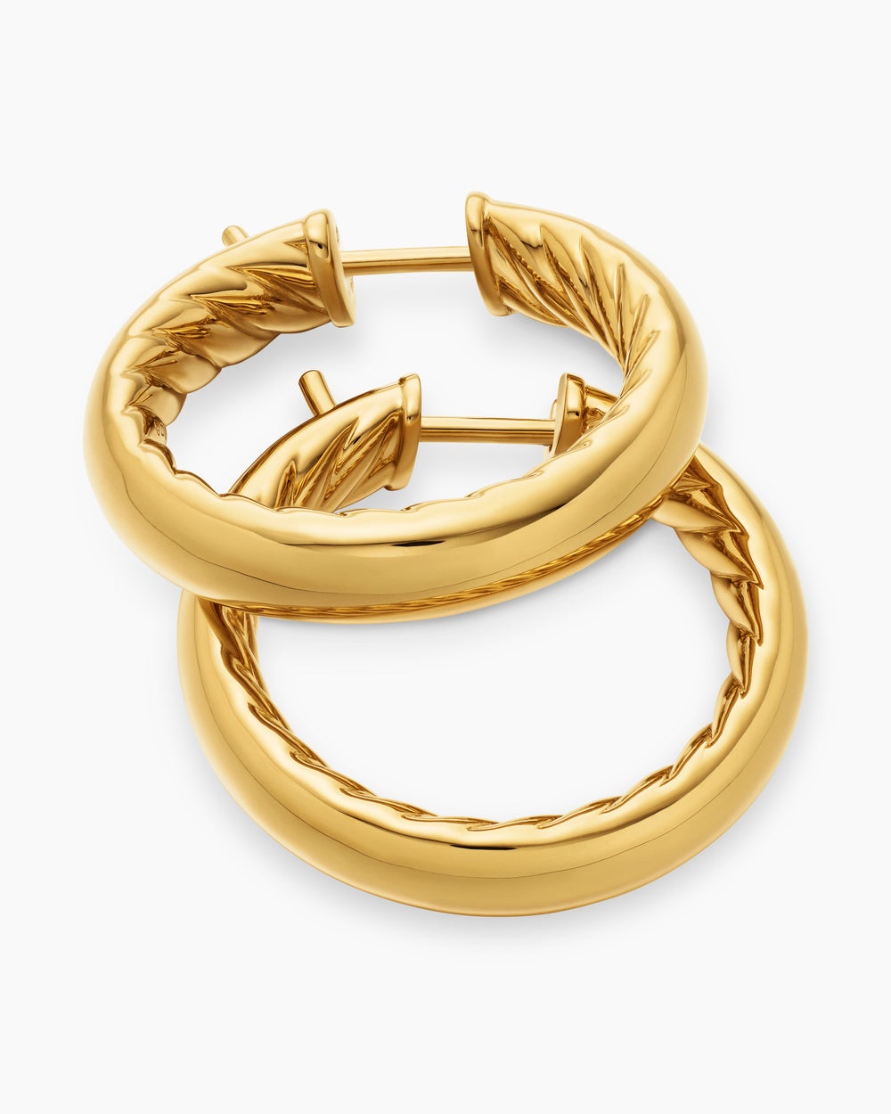 Womens DY Mercer® Hoop Earrings in 18K Yellow Gold, 25.4mm