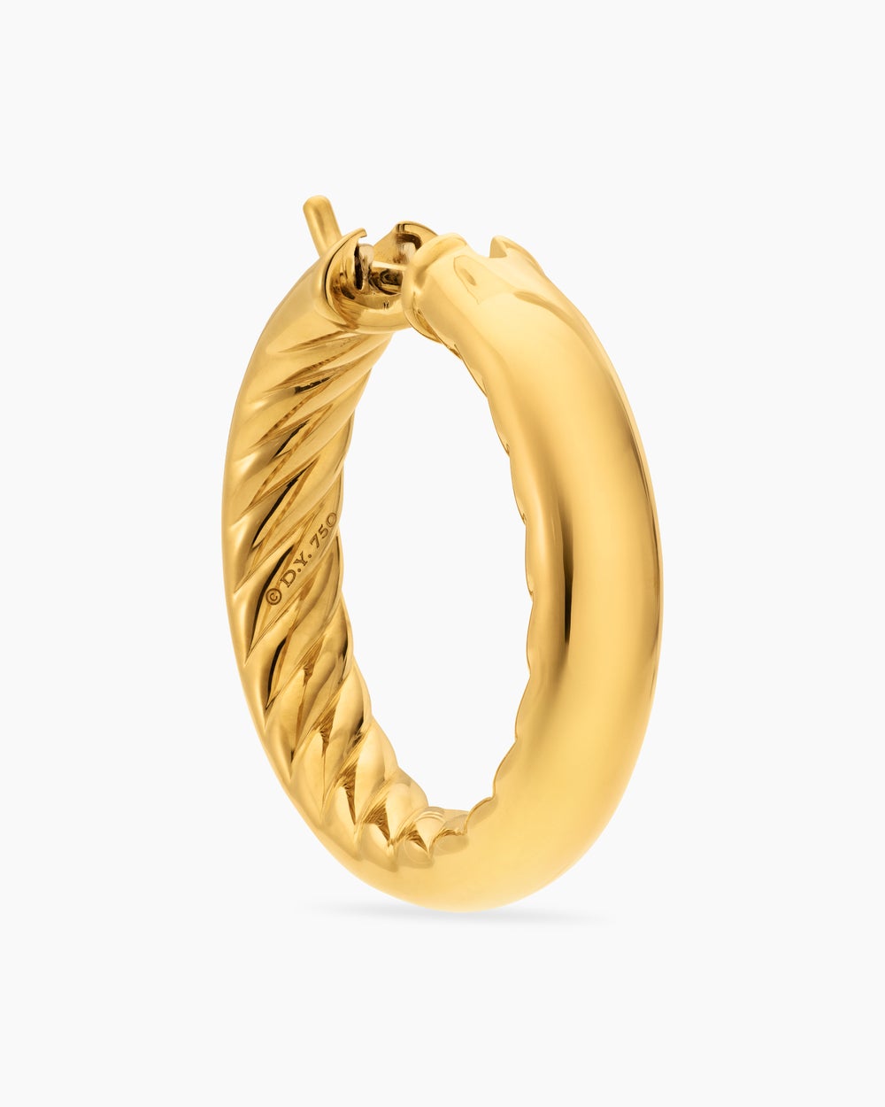 Womens DY Mercer® Hoop Earrings in 18K Yellow Gold, 25.4mm