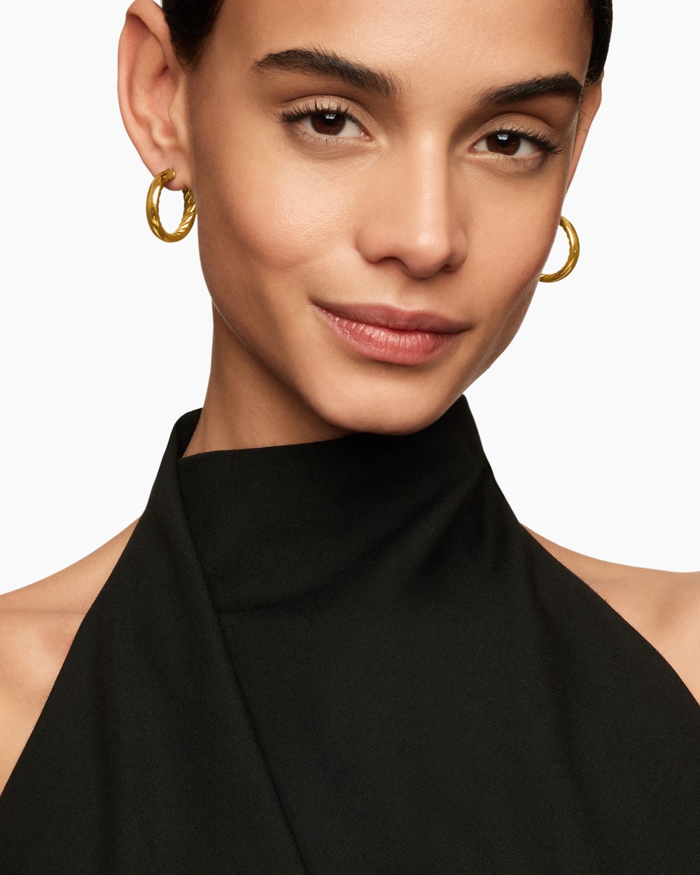 Womens DY Mercer® Hoop Earrings in 18K Yellow Gold, 25.4mm