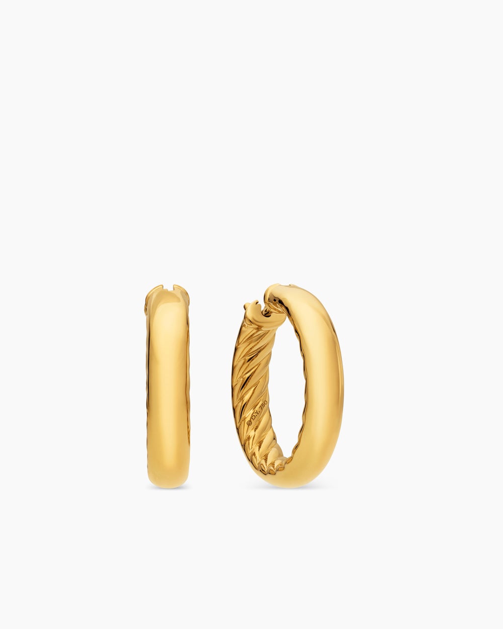 Womens DY Mercer® Hoop Earrings in 18K Yellow Gold, 25.4mm