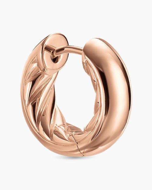 Micro créoles DY Mercer® en or rose 18 carats, 13,4 mm femme