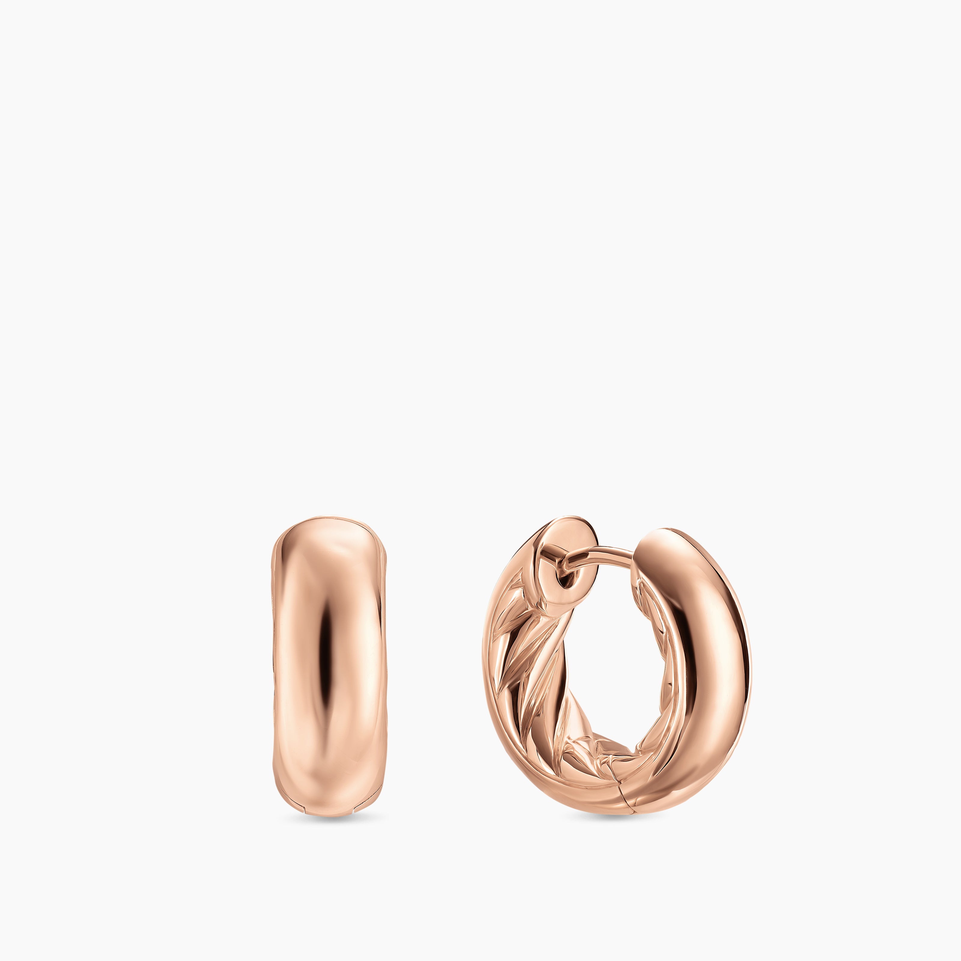 Cr&eacute;oles micro de DY Mercer&reg; en or rose 18 carats, 13,4 mm pour femmes 