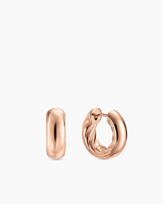 Micro créoles DY Mercer® en or rose 18 carats, 13,4 mm