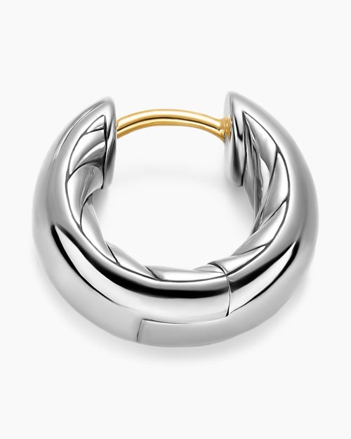 Womens DY Mercer® Micro Hoop Earrings in Sterling Silver, 13.4mm