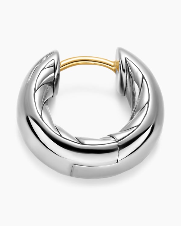 DY Mercer® Micro Hoop Earrings in Sterling Silver, 13.4mm