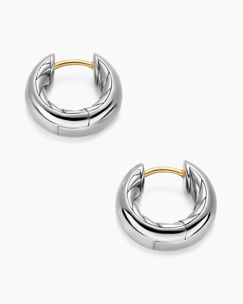 Womens DY Mercer® Micro Hoop Earrings in Sterling Silver, 13.4mm