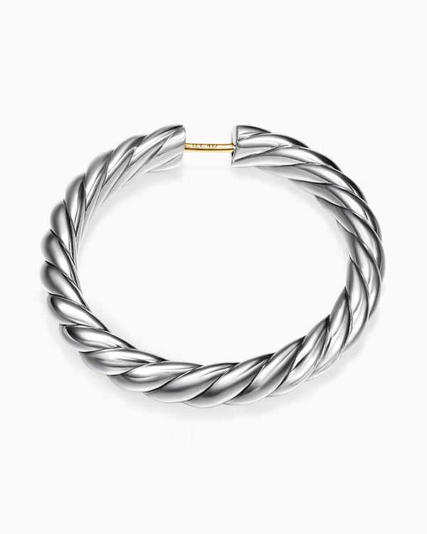 Créoles Sculpted Cable en argent sterling, 25 mm