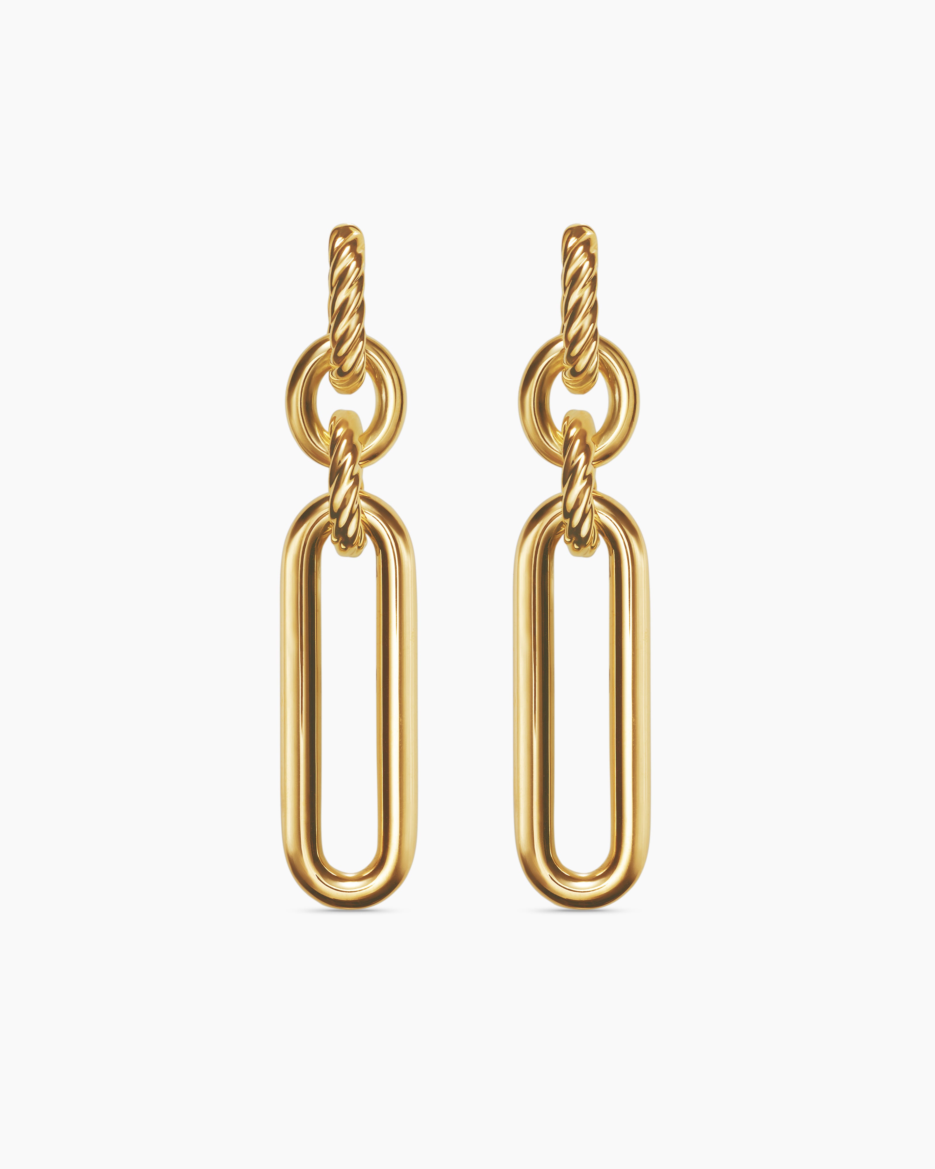 18k Gold Filled OR White Gold Linked Earrings, DIY Chained