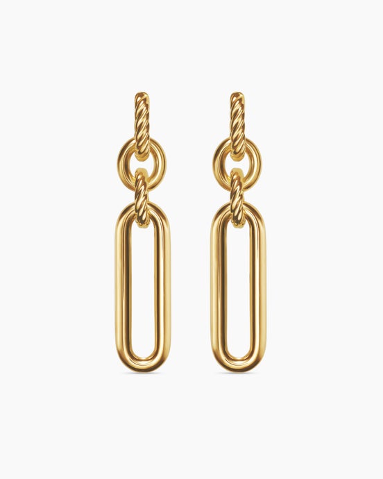 Lexington Double Link Drop Earrings in 18K Yellow Gold, 53mm