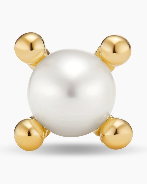 Womens Petite Modern Renaissance® Pearl Stud Earrings in 18K Yellow Gold, 5.5mm