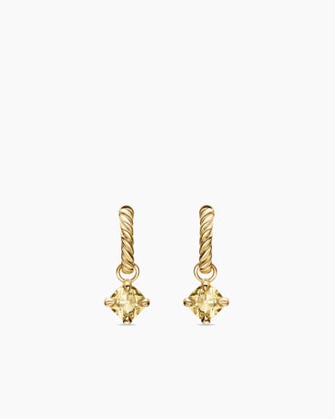 Petite Chatelaine® Drop Earrings in 18K Yellow Gold with Champagne Citrine, 5mm